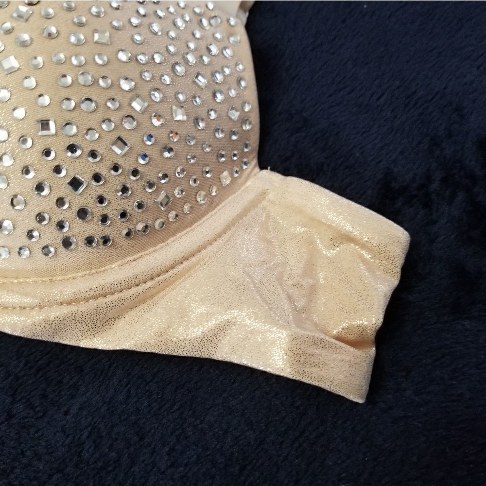 34A Victoria's Secret Rhinestones Beige Bra - Picture 4 of 13